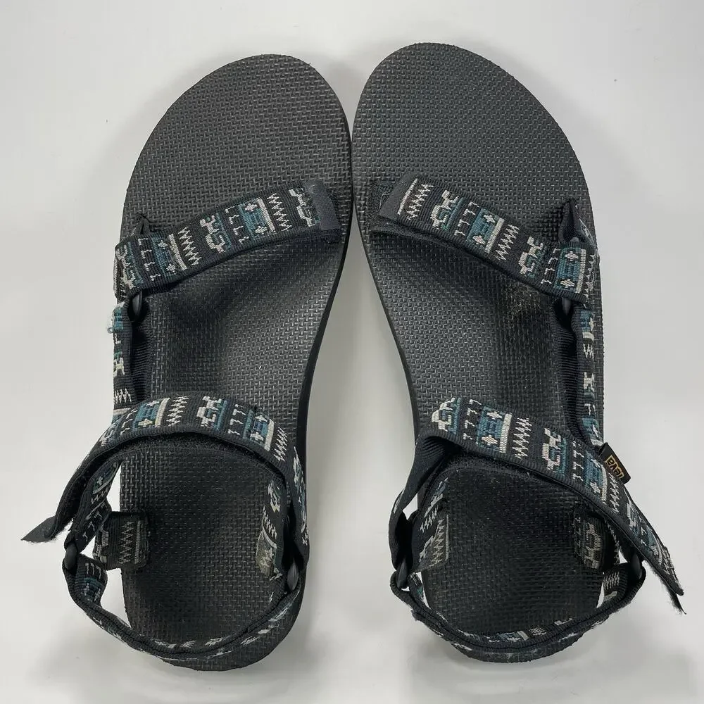 Teva Original Universal Sandals Mens Size 12 Black Geometric Hiking Water Active